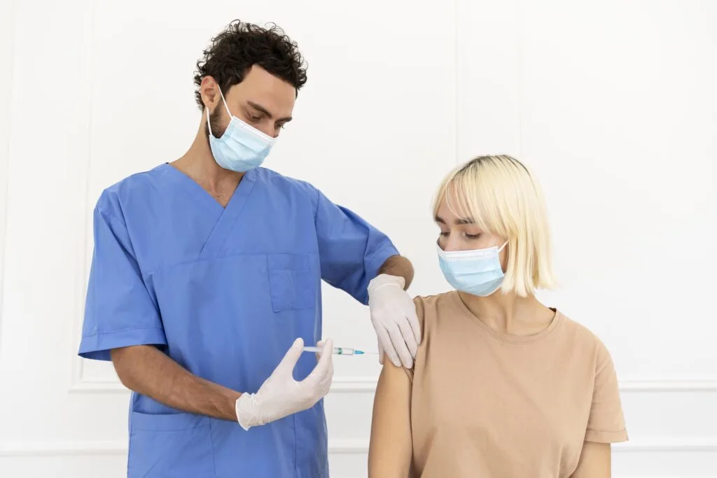 DTP vaccine| VacciBuddy| Doctor giving vaccine to patient