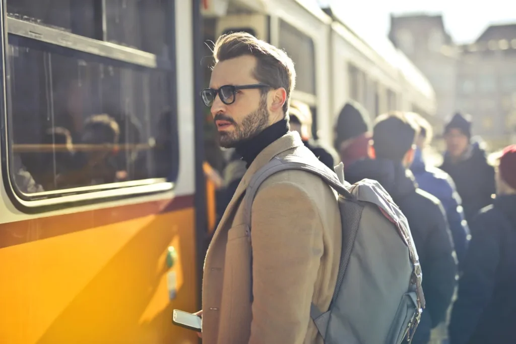 Hepatitis A Vaccine| VacciBuddy| a man catching train